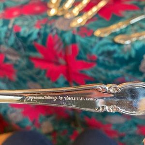 Silverware and teapot